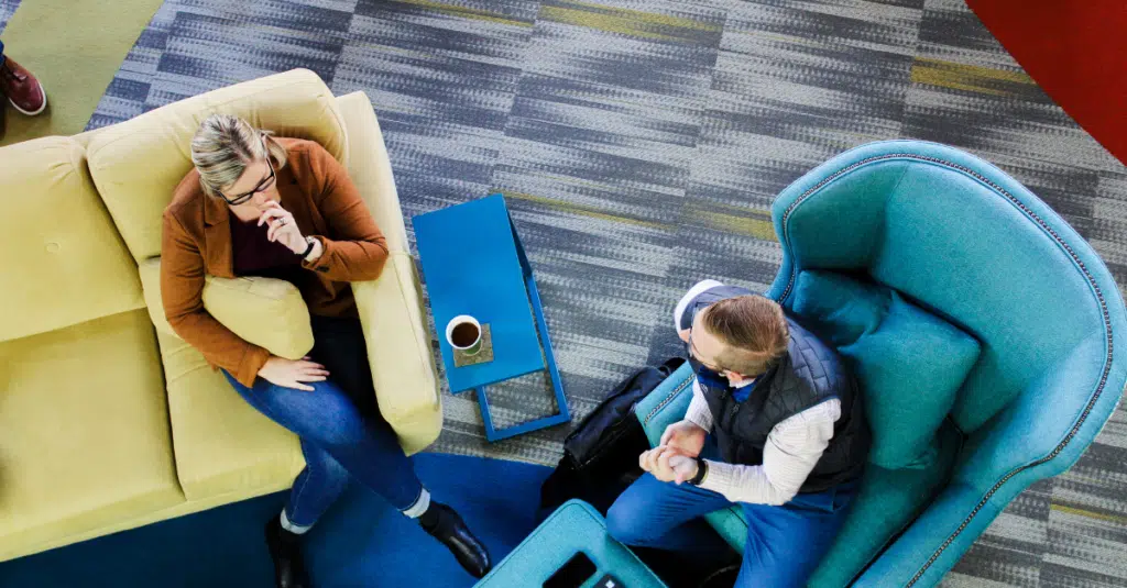 What Is Digital Transformation? 1 Two people discussing digital transformation.