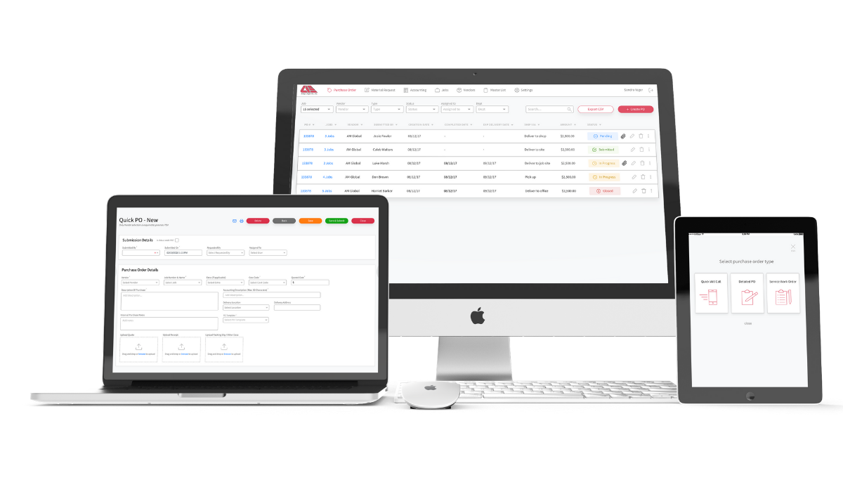 Purchase Pointe - Custom business software dashboard