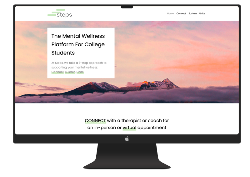 Custom website design for Steps Wellness created by SPARK