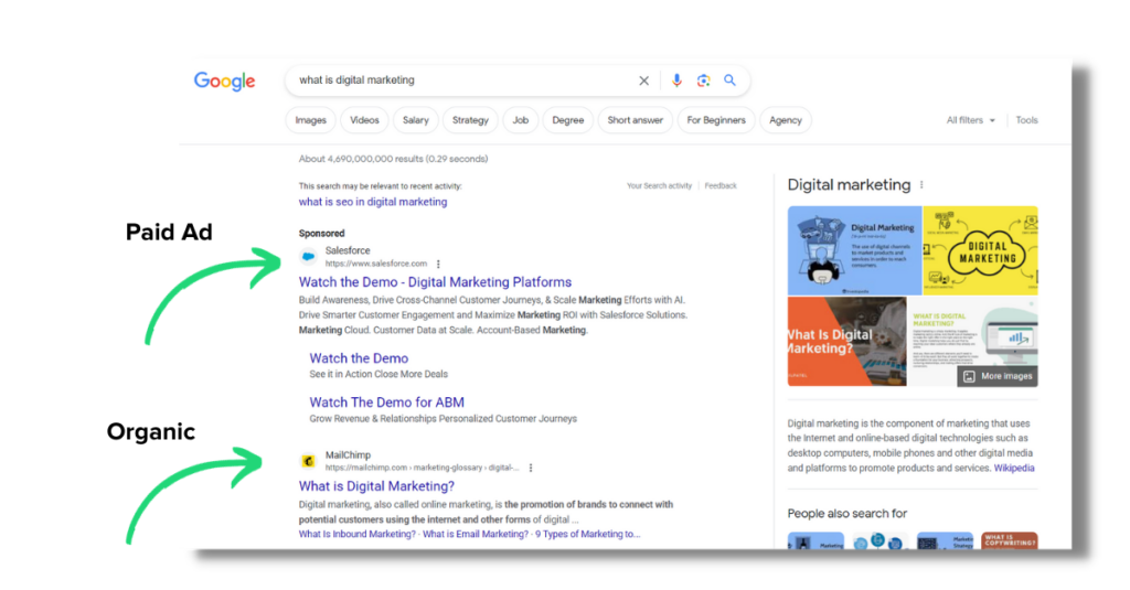 SERP Ranking 101: Your Roadmap to SEO Success 2 SPARK Organic Search vs Paid Ads